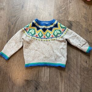 Cat & Jack Blue and Yellow Knit Sweater